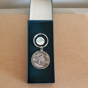 Pewter Train Keychain